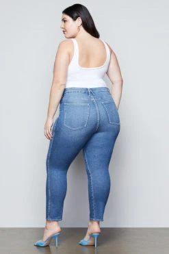 Hot Sale ✔️ GOOD AMERICAN GOOD CURVE SKINNY CROP | BLUE442 High Waisted ⭐ 28 GOOD AMERICAN GOOD CURVE SKINNY CROP | BLUE442 High Waisted