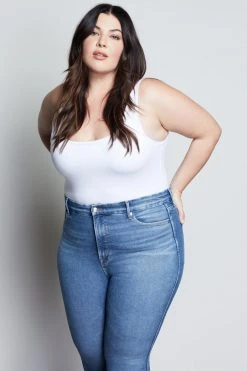 Hot Sale ✔️ GOOD AMERICAN GOOD CURVE SKINNY CROP | BLUE442 High Waisted ⭐ 30 GOOD AMERICAN GOOD CURVE SKINNY CROP | BLUE442 High Waisted