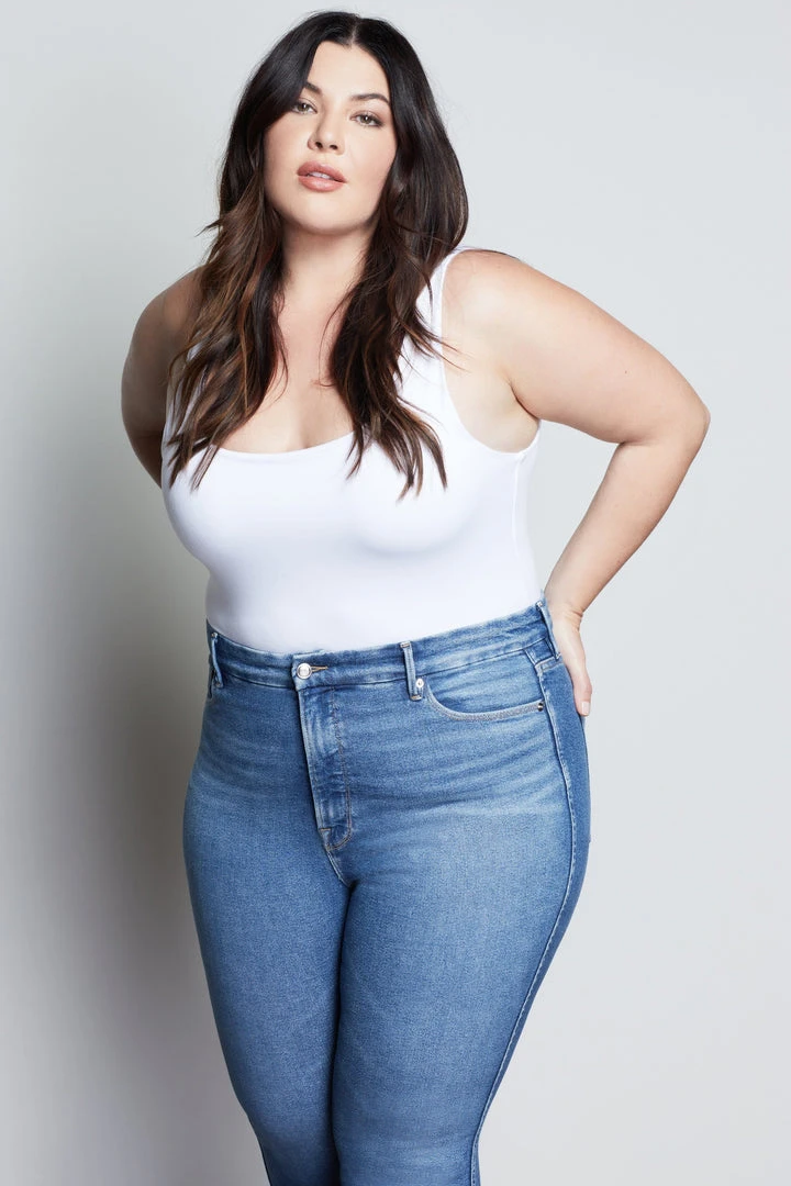 Hot Sale ✔️ GOOD AMERICAN GOOD CURVE SKINNY CROP | BLUE442 High Waisted ⭐ 15 GOOD AMERICAN GOOD CURVE SKINNY CROP | BLUE442 High Waisted