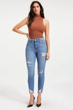 GA-SALE GOOD CURVE SKINNY CROP | INDIGO088