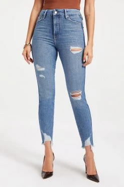 GA-SALE GOOD CURVE SKINNY CROP | INDIGO088