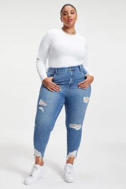 GA-SALE GOOD CURVE SKINNY CROP | INDIGO088