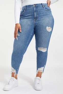 GA-SALE GOOD CURVE SKINNY CROP | INDIGO088