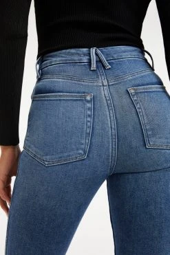 GOOD AMERICAN GOOD CURVE SKINNY CROP | INDIGO022