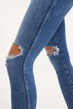 GOOD AMERICAN GOOD CURVE SKINNY CROP | INDIGO022