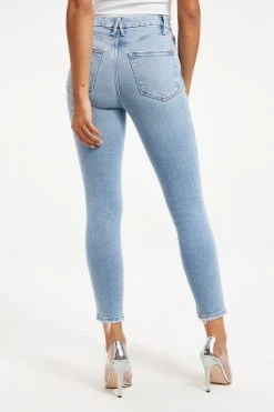 GOOD AMERICAN GOOD CURVE SKINNY CROP | INDIGO136 High Waisted