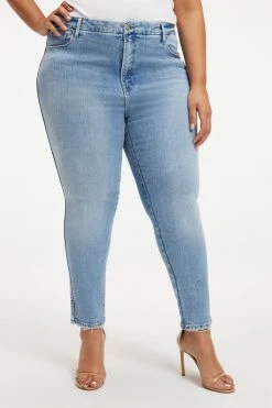 GOOD AMERICAN GOOD CURVE SKINNY CROP | INDIGO136 High Waisted