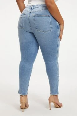 GOOD AMERICAN GOOD CURVE SKINNY CROP | INDIGO136 High Waisted