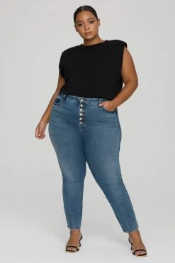 GOOD AMERICAN GOOD CURVE SKINNY | BLUE658 High Waisted