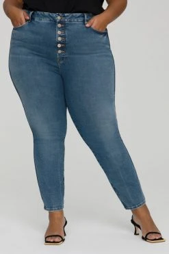 GOOD AMERICAN GOOD CURVE SKINNY | BLUE658 High Waisted