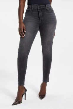 GA-SALE High Waisted GOOD CURVE SKINNY CROSSOVER | BLACK264