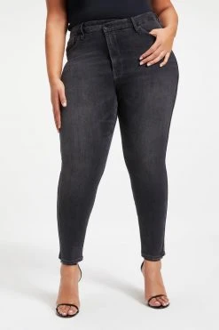 GA-SALE High Waisted GOOD CURVE SKINNY CROSSOVER | BLACK264