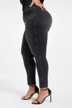 GA-SALE High Waisted GOOD CURVE SKINNY CROSSOVER | BLACK264