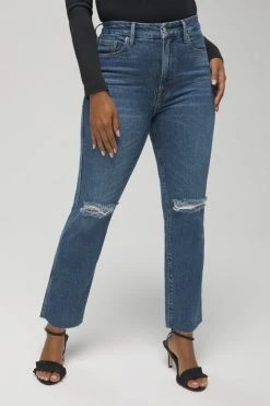 GOOD AMERICAN GOOD CURVE STRAIGHT | BLUE527 High Waisted