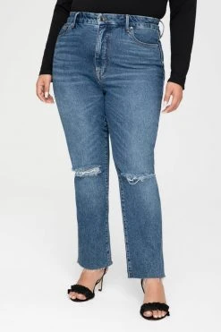 GOOD AMERICAN GOOD CURVE STRAIGHT | BLUE527 High Waisted