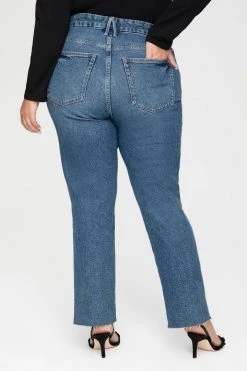 GOOD AMERICAN GOOD CURVE STRAIGHT | BLUE527 High Waisted