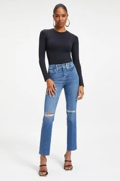 GOOD AMERICAN GOOD CURVE STRAIGHT | BLUE527 High Waisted