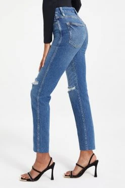 GOOD AMERICAN GOOD CURVE STRAIGHT | BLUE527 High Waisted