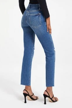 GOOD AMERICAN GOOD CURVE STRAIGHT | BLUE527 High Waisted