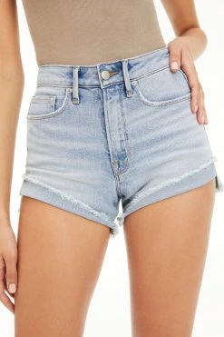 GA-SALE GOOD CURVE SHORT RAW HEM | BLUE690