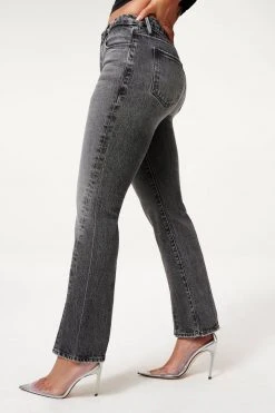 GA-SALE GOOD CURVE STRAIGHT TWIST SLIT | BLACK181 High Waisted