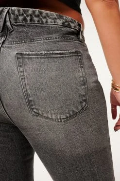 GA-SALE GOOD CURVE STRAIGHT TWIST SLIT | BLACK181 High Waisted