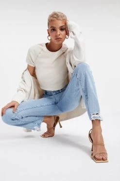 GOOD AMERICAN High Waisted GOOD CURVE STRAIGHT | INDIGO035