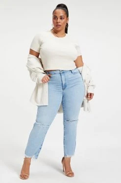 GOOD AMERICAN High Waisted GOOD CURVE STRAIGHT | INDIGO035