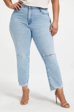 GOOD AMERICAN High Waisted GOOD CURVE STRAIGHT | INDIGO035