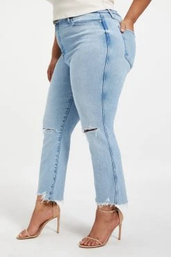GOOD AMERICAN High Waisted GOOD CURVE STRAIGHT | INDIGO035