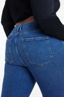 GOOD AMERICAN GOOD CURVE STRAIGHT CROSSOVER WAIST | INDIGO125