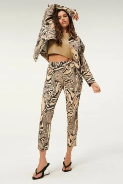 GA-SALE Tops BOYFRIEND JACKET TAN SWIRL | NATURAL SWIRL001