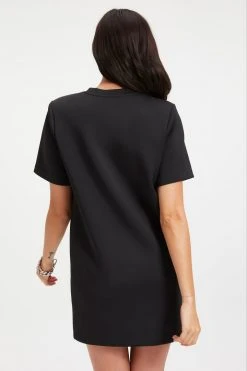 GA-SALE STRONG SHOULDER SCUBA MINI | BLACK001 Dresses