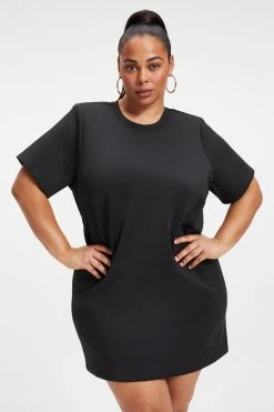 GA-SALE STRONG SHOULDER SCUBA MINI | BLACK001 Dresses