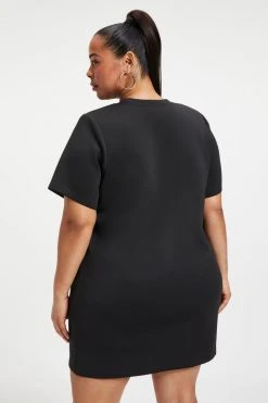 GA-SALE STRONG SHOULDER SCUBA MINI | BLACK001 Dresses