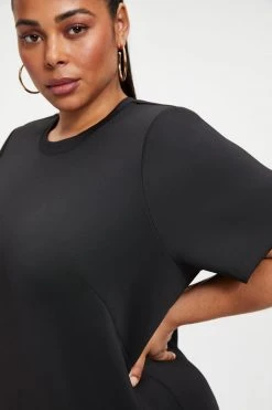 GA-SALE STRONG SHOULDER SCUBA MINI | BLACK001 Dresses