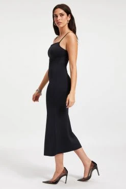 Buy ✨ GOOD AMERICAN SCUBA SPAGHETTI MIDI DRESS | BLACK001 🔥 DRESSes ✔️ 14 GOOD AMERICAN SCUBA SPAGHETTI MIDI DRESS | BLACK001 Dresses