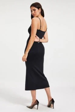 Buy ✨ GOOD AMERICAN SCUBA SPAGHETTI MIDI DRESS | BLACK001 🔥 DRESSes ✔️ 13 GOOD AMERICAN SCUBA SPAGHETTI MIDI DRESS | BLACK001 Dresses