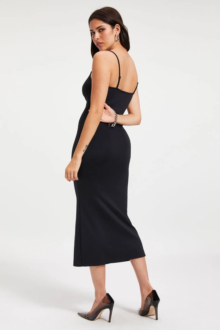 Buy ✨ GOOD AMERICAN SCUBA SPAGHETTI MIDI DRESS | BLACK001 🔥 DRESSes ✔️ 5 GOOD AMERICAN SCUBA SPAGHETTI MIDI DRESS | BLACK001 Dresses