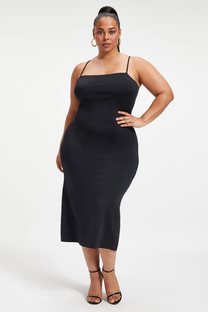 Buy ✨ GOOD AMERICAN SCUBA SPAGHETTI MIDI DRESS | BLACK001 🔥 DRESSes ✔️ 1 GOOD AMERICAN SCUBA SPAGHETTI MIDI DRESS | BLACK001 Dresses