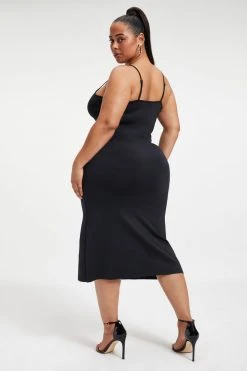Buy ✨ GOOD AMERICAN SCUBA SPAGHETTI MIDI DRESS | BLACK001 🔥 DRESSes ✔️ 15 GOOD AMERICAN SCUBA SPAGHETTI MIDI DRESS | BLACK001 Dresses
