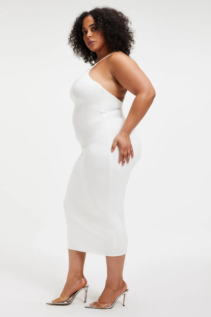 Hot Sale 💯 GOOD AMERICAN GOOD TOUCH '90S HALTER DRESS | IVORY001 Good '90s ⭐ 2 GOOD AMERICAN GOOD TOUCH '90S HALTER DRESS | IVORY001 Good '90s