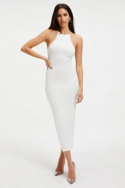 Hot Sale 💯 GOOD AMERICAN GOOD TOUCH '90S HALTER DRESS | IVORY001 Good '90s ⭐ 15 GOOD AMERICAN GOOD TOUCH '90S HALTER DRESS | IVORY001 Good '90s
