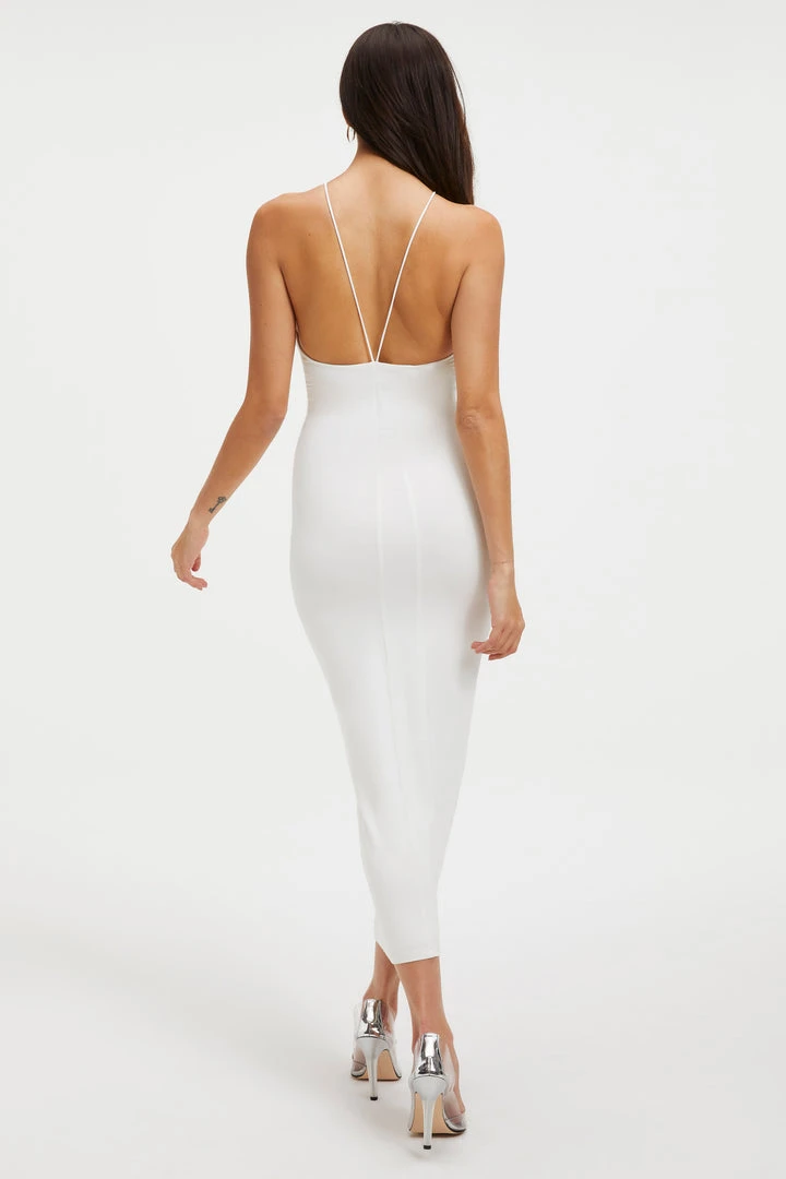 Hot Sale 💯 GOOD AMERICAN GOOD TOUCH '90S HALTER DRESS | IVORY001 Good '90s ⭐ 7 GOOD AMERICAN GOOD TOUCH '90S HALTER DRESS | IVORY001 Good '90s