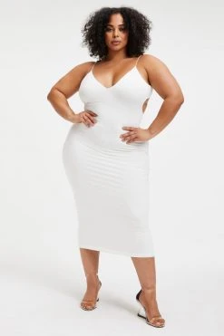 Deals π― GOOD AMERICAN GOOD TOUCH '90s OPEN BACK DRESS | IVORY001 π€© 15 GOOD AMERICAN GOOD TOUCH '90s OPEN BACK DRESS | IVORY001