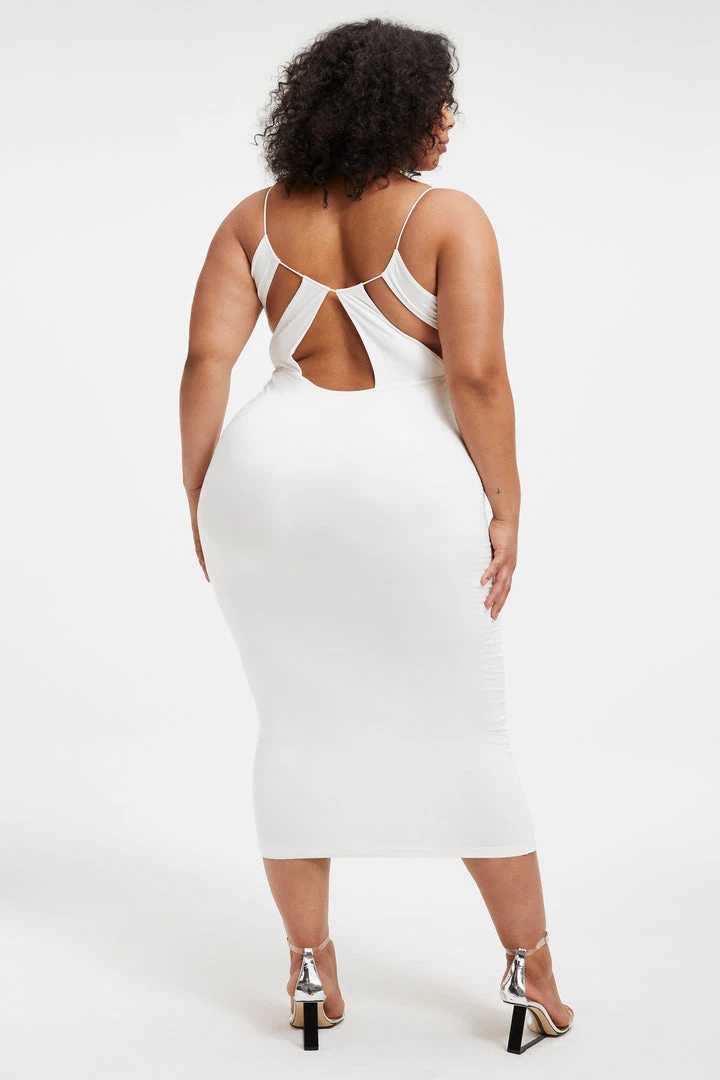 Deals π― GOOD AMERICAN GOOD TOUCH '90s OPEN BACK DRESS | IVORY001 π€© 8 GOOD AMERICAN GOOD TOUCH '90s OPEN BACK DRESS | IVORY001