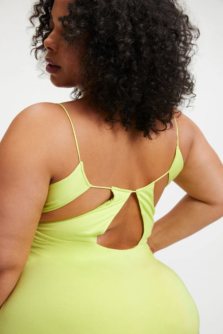 Hot Sale 💯 GOOD AMERICAN Good '90s GOOD TOUCH '90s OPEN BACK DRESS | KEY LIME001 😉 4 GOOD AMERICAN Good '90s GOOD TOUCH '90s OPEN BACK DRESS | KEY LIME001