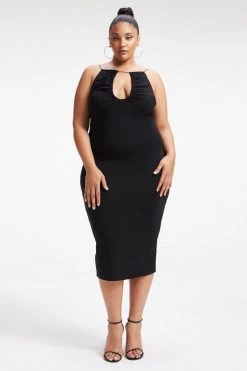 GOOD AMERICAN Dresses GOOD TOUCH SCOOP DRESS | BLACK001