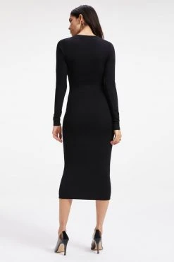 Deals 😍 GOOD AMERICAN Dresses GOOD TOUCH CUT OUT MIDI Dress | BLACK001 ✨ 14 GOOD AMERICAN Dresses GOOD TOUCH CUT OUT MIDI DRESS | BLACK001