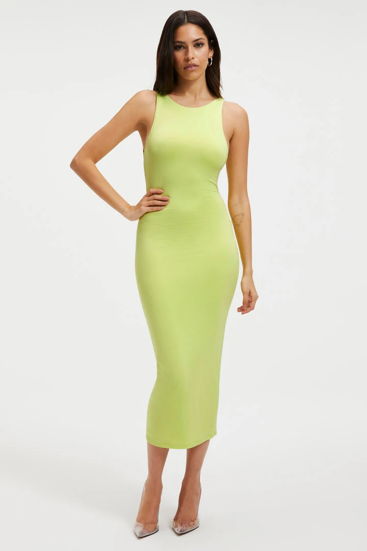 Outlet โค๏ธ GOOD AMERICAN GOOD TOUCH '90S PLUNGE BACK ๐ DRESS | KEY LIME001 Good '90s ๐ 6 GOOD AMERICAN GOOD TOUCH '90S PLUNGE BACK DRESS | KEY LIME001 Good '90s